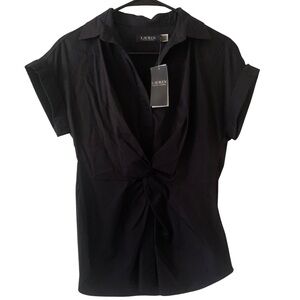 Ralph Lauren Black Women's Blouse, Short Sleeves.